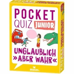 Moses Familien- Und Gesellschaftsspiele>Pocket Quiz junior Unglaublich