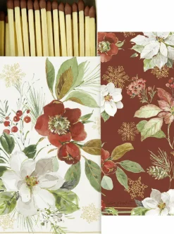 IHR Kerzen, Leuchter Und Zubehör>POINSETTIA BOUQUET Cream Streichholzschachtel MBL1