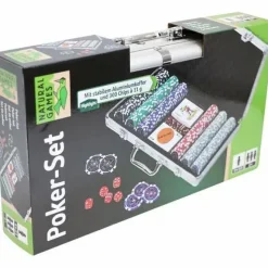 Natural Games Familien- Und Gesellschaftsspiele>Poker-Set im Aluminiumkoffer, 300 Chips