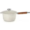 Le Creuset Töpfe Guss Und Silagan>Profitopf mit Holzgriff 18 cm Meringue