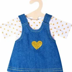 Heless GmbH Puppenzubehör>Puppen-Jeanskleid Goldstück mit T-Shirt, Gr. 35-45