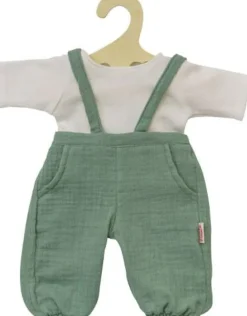 Heless GmbH Puppenzubehör>Puppen-Latzhose aus 100 % Bio-Baumwolle, salbeigrü