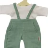 Heless GmbH Puppenzubehör>Puppen-Latzhose aus 100 % Bio-Baumwolle, salbeigrü