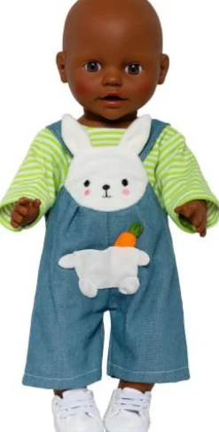 Heless GmbH Puppenzubehör>Puppen-Latzhose mit Ringelshirt ''Bunny Lou'', Gr.