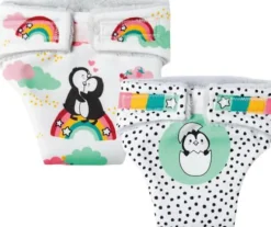 Heless GmbH Puppenzubehör>Puppen-Stoffwindeln Pinguin Pünktchen, 2 Stück, Gr