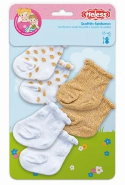 Heless GmbH Puppenzubehör>Pu-Soeckchen Glitzer 3 Paar, Gr. 35-45cm gold/sil