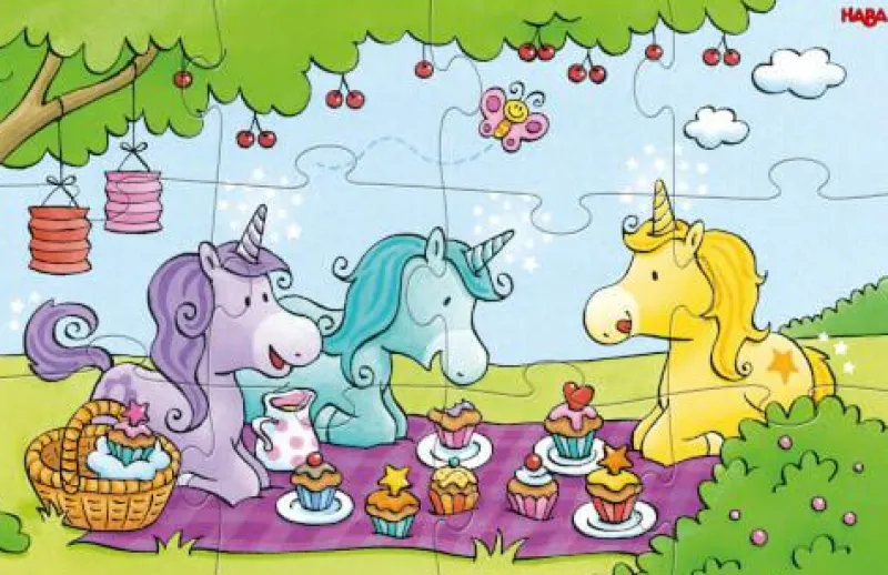 Haba Kinderpuzzle>Puzzles Einhorn Glitzerglück – Rosalie & Friends