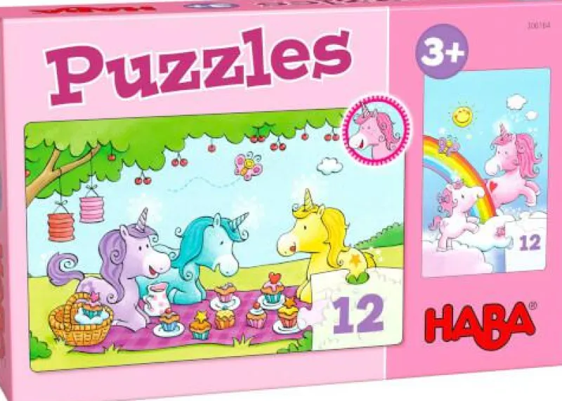 Haba Kinderpuzzle>Puzzles Einhorn Glitzerglück – Rosalie & Friends