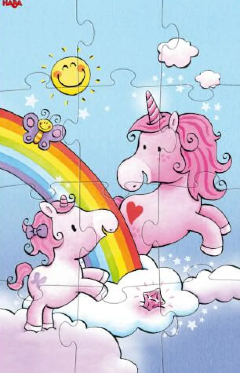 Haba Kinderpuzzle>Puzzles Einhorn Glitzerglück – Rosalie & Friends