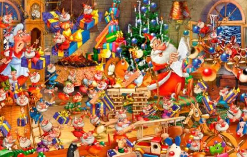 Piatnik Erwachsenenpuzzle>Pz Christmas Chaos 1000 Teile