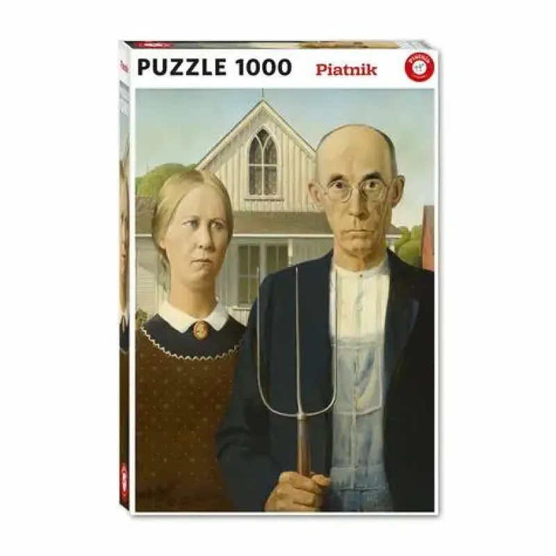 Piatnik Erwachsenenpuzzle>Pz Wood - American Gothic 1000 Teile
