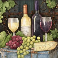 IHR Servietten Und Serviettenringe|Servietten>RED AND WHITE WINE Cocktail-Servietten C 999300