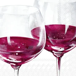 IHR Servietten Und Serviettenringe|Servietten>RED WINE GLASSES Cocktail-Servietten C1046700