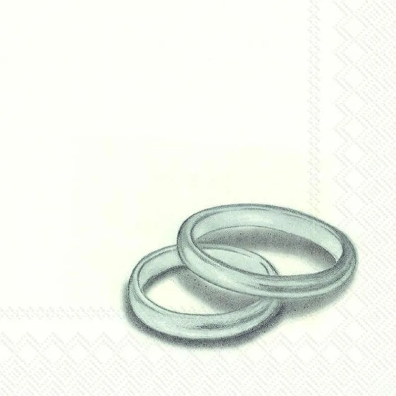IHR Servietten Und Serviettenringe|Servietten>RINGS silver Cocktail-Servietten C 602605