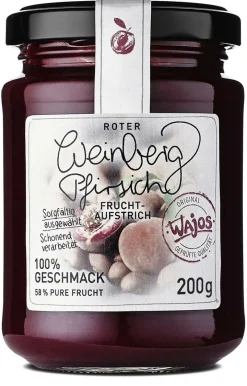 Wajos Gewürze Und Saucen>Roter Weinbergpfirsich Fruchtaufstrich 195g