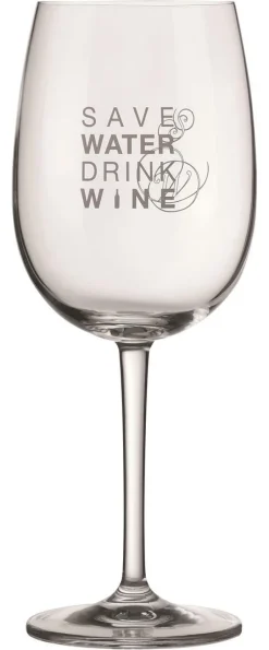 Räder Wein>Rotweinglas „Save water drink wine"