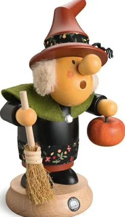 Müller GmbH Dekoration>Räuchermann Halloween Hexe mit Kürbis 11x19cm