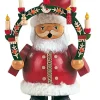 Müller GmbH Dekoration>Räuchermann Weihnachtsmann m.Kerzenbogen, 12x16cm