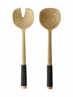 Asa Selection Farbe>Salatbesteck mit schwarzem Nylongriff