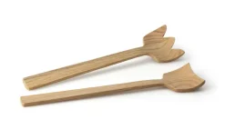 Continenta Edelstahl Und Kunststoff>Salatbesteck Tulip Eichenholz