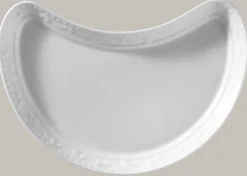 KPM Weiß>Salatteller halbmondförmig 25,3cmx13cm Kurland Wei