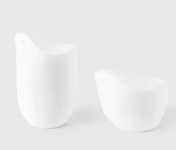 Räder Weiß>Salz & Pfeffervogel Set 4,5x4x6,5cm