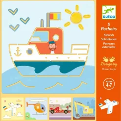 Djeco Malen Und Zeichnen>Schablonen: Transport & Co