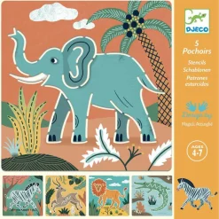 Djeco Malen Und Zeichnen>Schablonen: Wilde Tiere