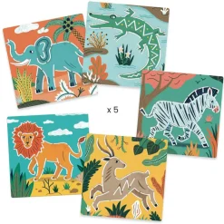 Djeco Malen Und Zeichnen>Schablonen: Wilde Tiere