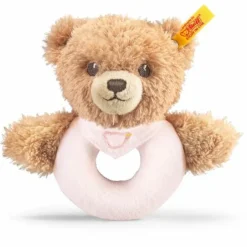 Steiff Kuscheln>Schlaf Gut Bär Greifring 12cm rosa