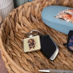 Wrendale Desings Ltd Schlüssselkasten Und Schlüsselanhänger>Schlüsselanhänger - Dachshund (Dackel)