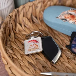 Wrendale Desings Ltd Schlüssselkasten Und Schlüsselanhänger>Schlüsselanhänger - Mice and Toadstool (Maus)