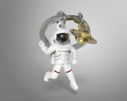 Romanowski Design Schlüssselkasten Und Schlüsselanhänger>Schlüsselanhänger Astronaut & Saturn im weißem Anz
