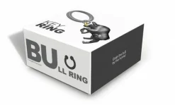 Romanowski Design Schlüssselkasten Und Schlüsselanhänger>Schlüsselanhänger Bull with Ring schwarz/gold matt