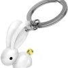 Romanowski Design Schlüssselkasten Und Schlüsselanhänger>Schlüsselanhänger Bunny, weiß mit goldenem Schwanz