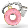 Romanowski Design Schlüssselkasten Und Schlüsselanhänger>Schlüsselanhänger ""Delicious Donuts"", rosa/weiß"