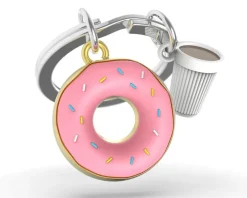 Romanowski Design Schlüssselkasten Und Schlüsselanhänger>Schlüsselanhänger ""Delicious Donuts"", rosa/weiß"