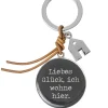 Räder Schlüssselkasten Und Schlüsselanhänger>Schlüsselanhänger Haus „Liebes Glück", 9,5x4cm