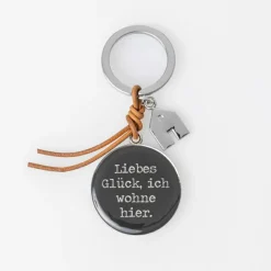Räder Schlüssselkasten Und Schlüsselanhänger>Schlüsselanhänger Haus „Liebes Glück", 9,5x4cm