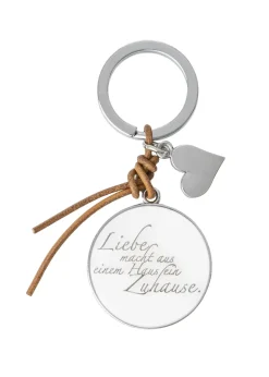 Räder Schlüssselkasten Und Schlüsselanhänger>Schlüsselanhänger Herz „Liebe macht...", 9,5x4cm