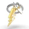 Romanowski Design Schlüssselkasten Und Schlüsselanhänger>Schlüsselanhänger Lightning Bolt, gold/weiß