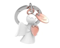 Romanowski Design Schlüssselkasten Und Schlüsselanhänger>Schlüsselanhänger Love Angel, weiß/kupfer/Herz, 7,
