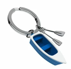 Romanowski Design Schlüssselkasten Und Schlüsselanhänger>Schlüsselanhänger Rowboat, blau/weiß