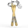 Romanowski Design Schlüssselkasten Und Schlüsselanhänger>Schlüsselanhänger Wintersport gold & chrom