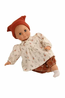 Schildkröt-Puppen Spielpuppen>Schlummerle Gr. 32, Malhaar ,Tunika im Birnenmotiv