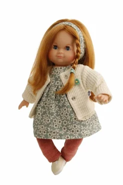 Schildkröt-Puppen Spielpuppen>Schlummerle Gr.32cm, Kleidung rot/blaugrün/weiss,