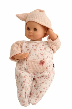 Schildkröt-Puppen Spielpuppen>Schlummerle Gr.32cm, Overall weiß/rose, blaue Schl