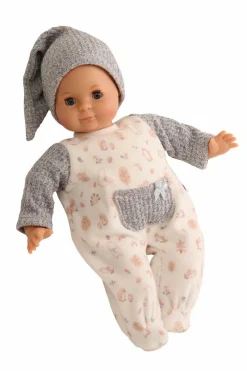 Schildkröt-Puppen Spielpuppen>Schlummerle Gr.32cm, Overall weiß/blau/rose, blaue