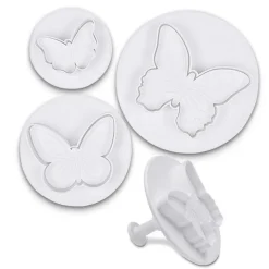 Staedter Gmbh Ausstecher Und Stempel>Schmetterlinge 3er Set mit Auswerfer