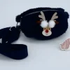 Kisme Taschen Und Körbe>Seitentasche Plüsch blau Rentier/Einhorn